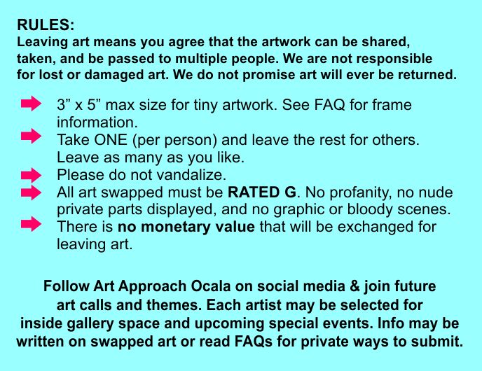 Rules Art Approach Ocala Tiny Art 2